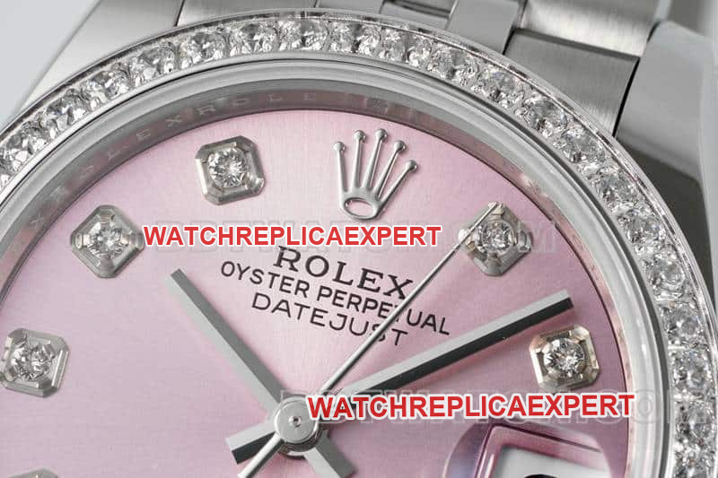 ARF FactoryRolex log top-tier pink plate diamond bezel31mm five grid link 278289front live photo