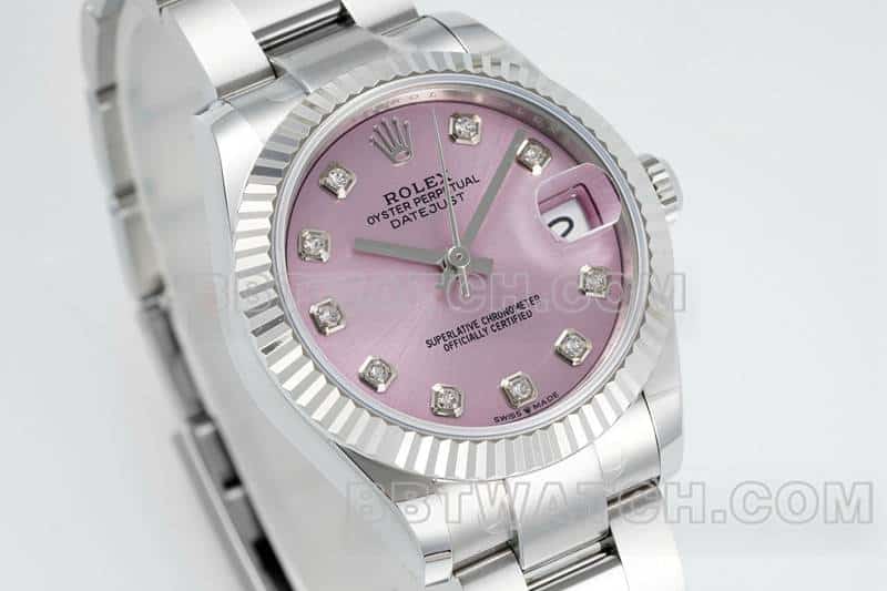 ARF FactoryRolex log pink plate 31mm three grid link 278274front live photo