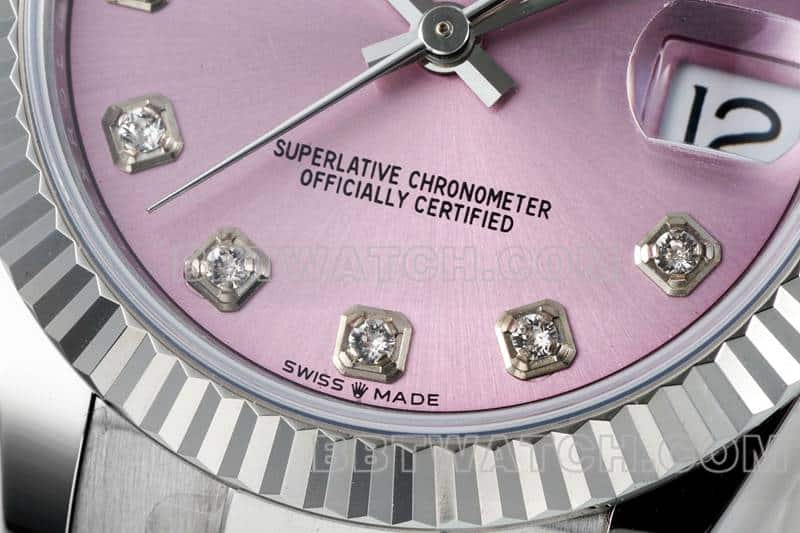ARF FactoryRolex log pink plate 31mm three grid link 278274front live photo
