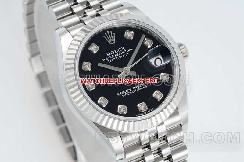 ARF FactoryRolex log 1:1top-tier replicablack dial31mm five grid link278274front live photo