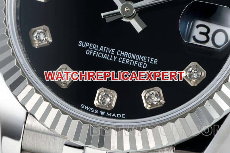 ARF FactoryRolex log 1:1top-tier replicablack dial31mm five grid link278274front live photo