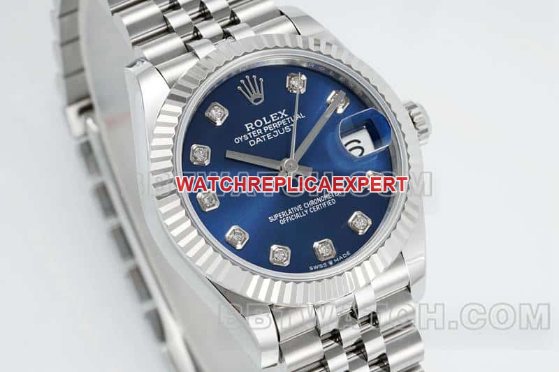 ARF FactoryRolex log top-tier replicablue dial31mm five grid link 278274front live photo