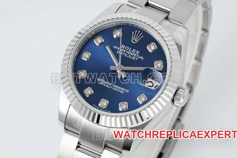 ARF FactoryRolex log 1:1super cloneblue dial31mm three grid link 278274front live photo