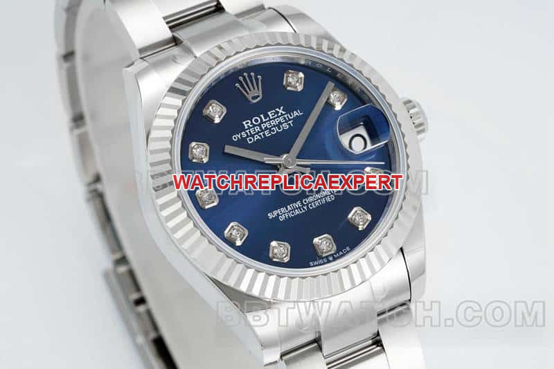 ARF FactoryRolex log 1:1super cloneblue dial31mm three grid link 278274front live photo
