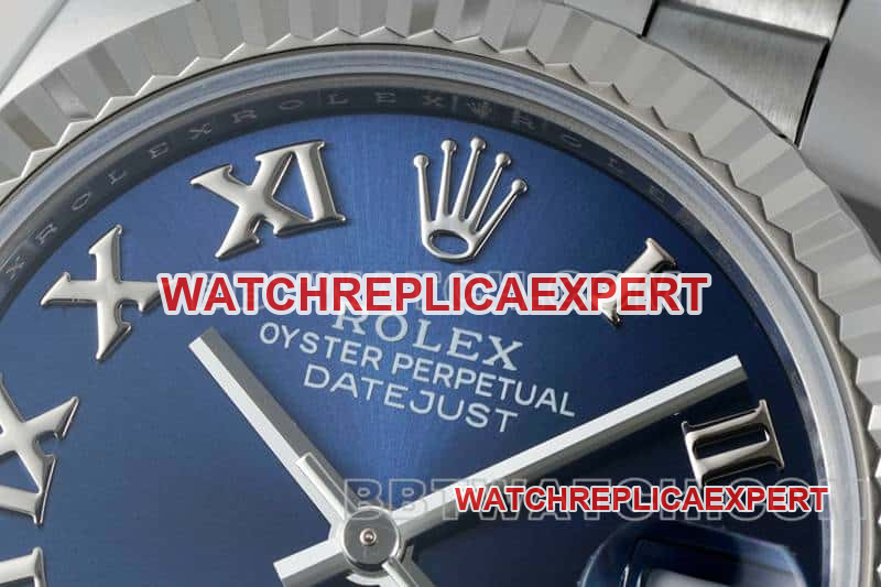 ARF FactoryRolex log super cloneblue dial Roman numerals 31mm five grid link 278274front live photo