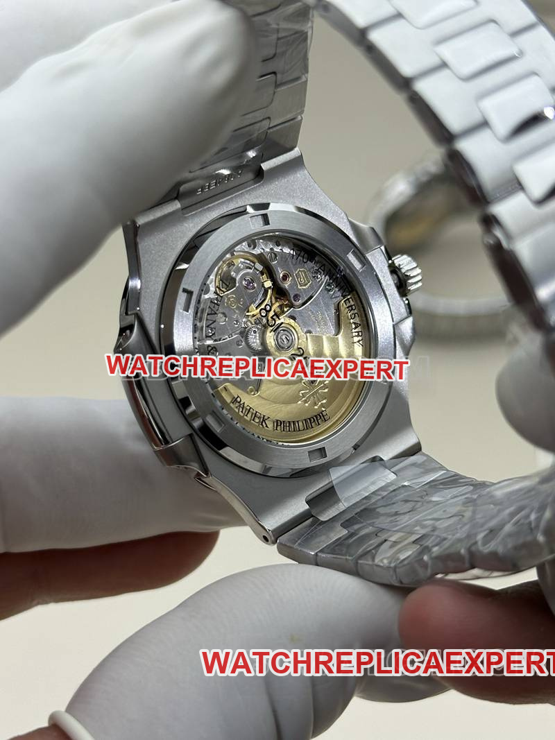 Patek Philippetop-tier watch BBF factory Nautilus Tiffany blue dial324movementsteel bracelet caseback live photo