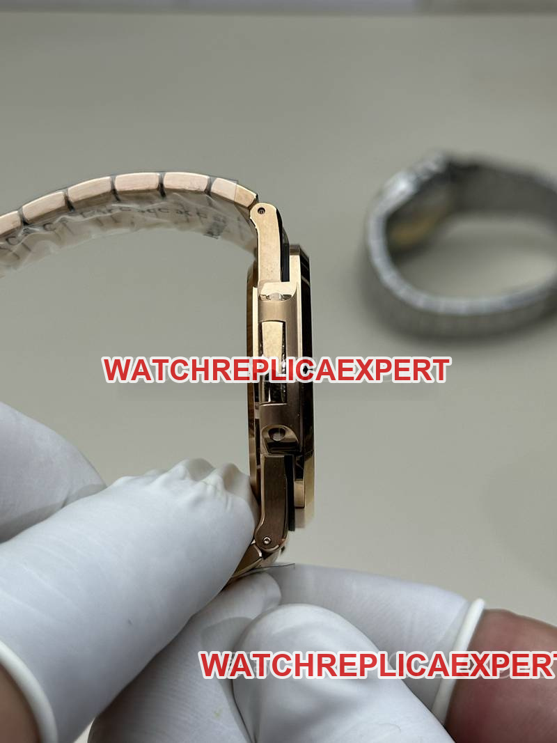 Patek Philippe collectible watch BBF factory Nautilusrose gold coffee plate 324movementsteel bracelet model side live photo