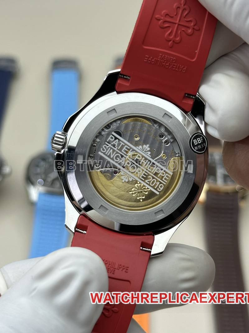Patek Philippe1:1replica watch BBF factory grenade black dial red rubber model 5167Acaseback live photo