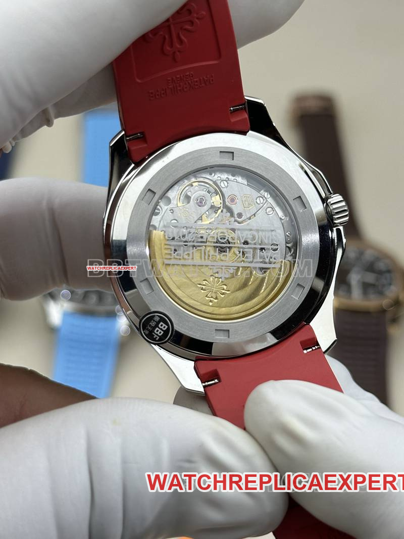 Patek Philippe1:1replica watch BBF factory grenade black dial red rubber model 5167Acaseback live photo