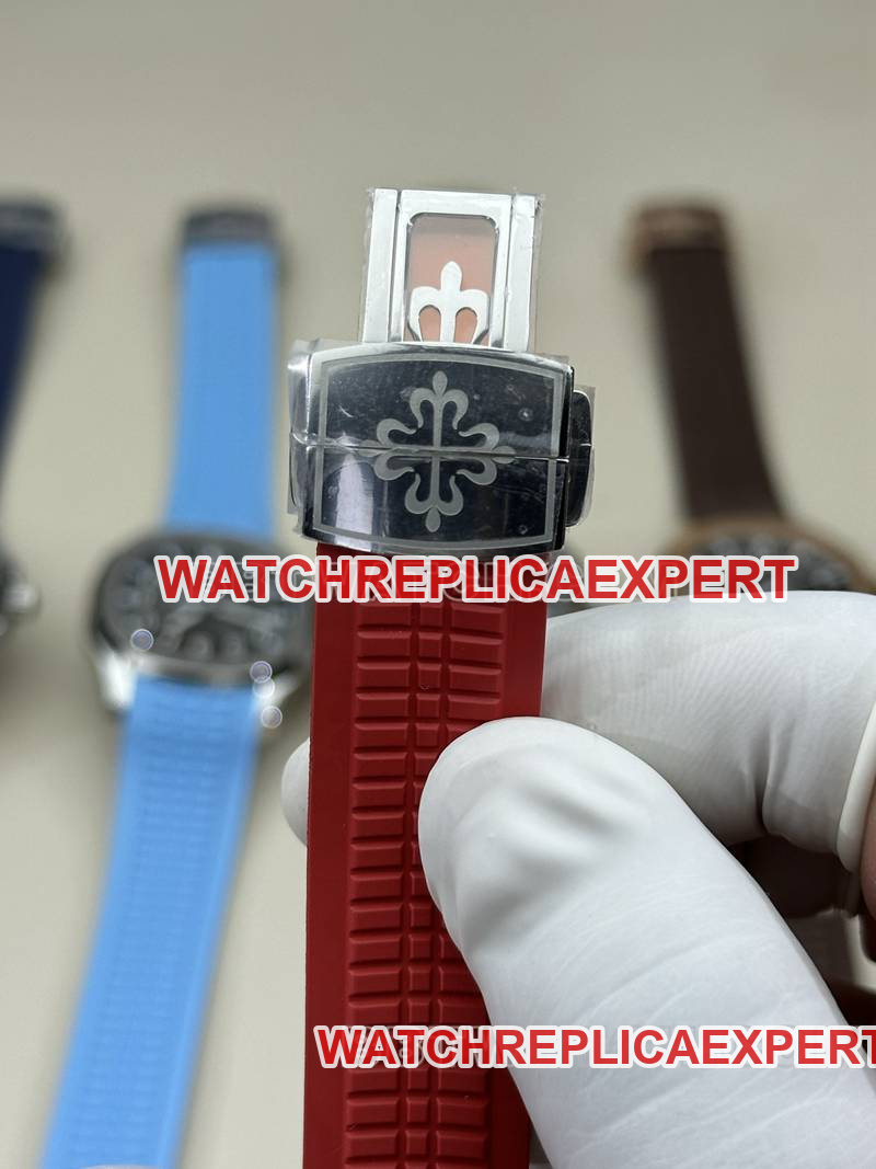 Patek Philippe1:1replica watch BBF factory grenade black dial red rubber model 5167Abraceletlive photos