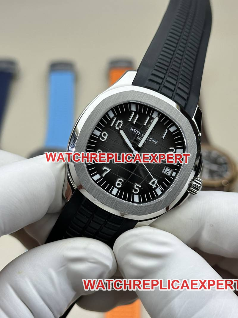 Patek Philippe watch BBF factory grenade black dial black rubber model 5167Afront live photo