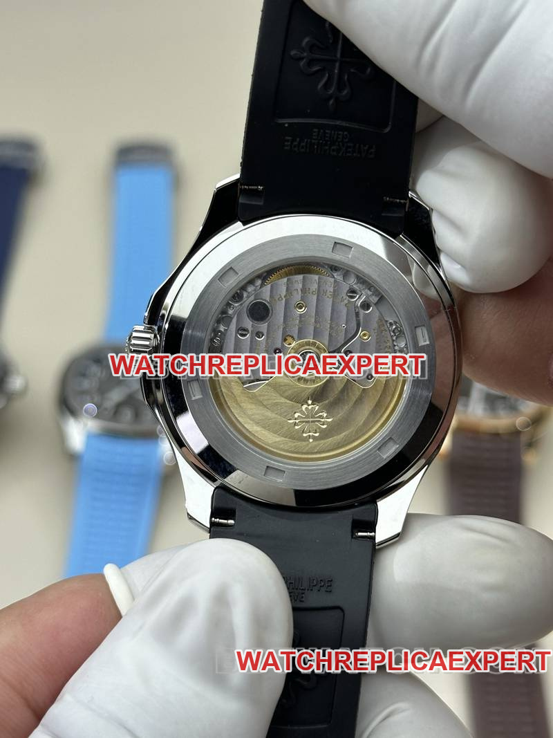 Patek Philippe watch BBF factory grenade black dial black rubber model 5167Acaseback live photo
