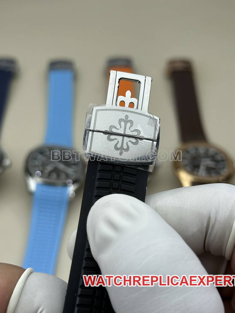 Patek Philippe watch BBF factory grenade black dial black rubber model 5167Abraceletlive photos