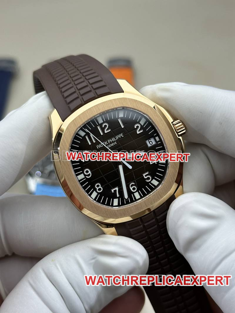 Patek Philippe collectible watch BBF factory grenade rose gold dark brown plate brown rubber model 5167Rfront live photo