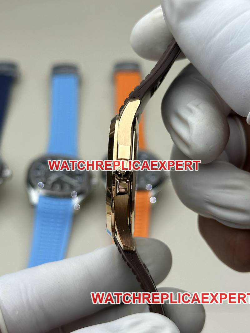Patek Philippe collectible watch BBF factory grenade rose gold dark brown plate brown rubber model 5167Rside live photo