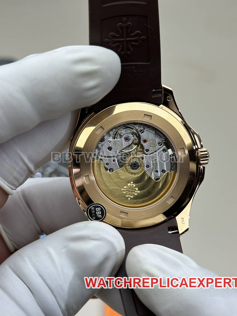 Patek Philippe collectible watch BBF factory grenade rose gold dark brown plate brown rubber model 5167Rcaseback live photo