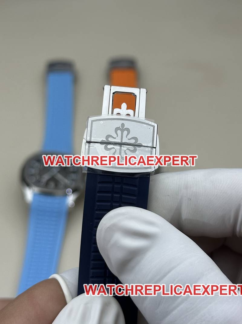 Patek Philippe collectible watch BBF factory grenade blue dial blue rubber model 5168Gbraceletlive photos