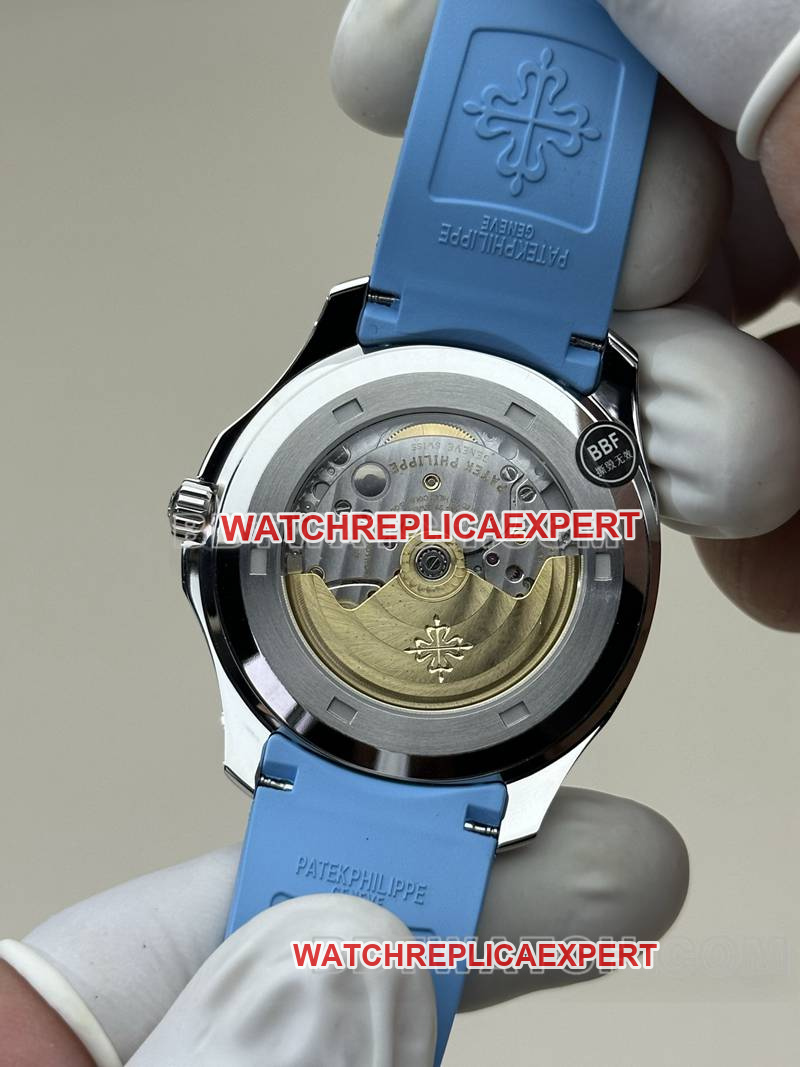 Patek Philippe watch BBF factory grenade black dial blue rubber model 5167Acaseback live photo