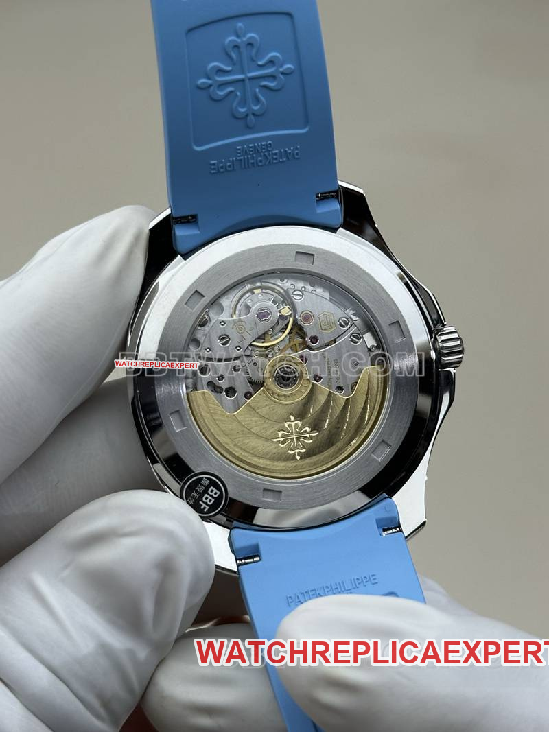 Patek Philippe watch BBF factory grenade black dial blue rubber model 5167Acaseback live photo
