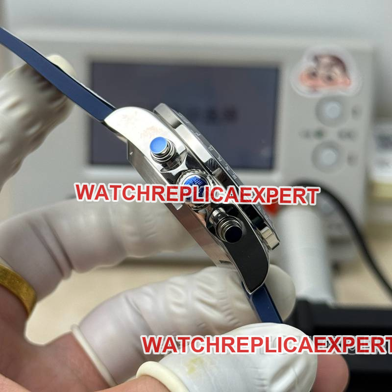 Longinestop-tier watch AF Factory Concas blue dial7750movement42mm rubber model side live photo
