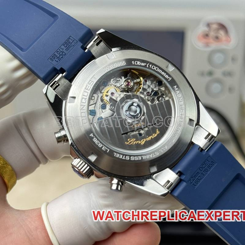 Longinestop-tier watch AF Factory Concas blue dial7750movement42mm rubber caseback live photo