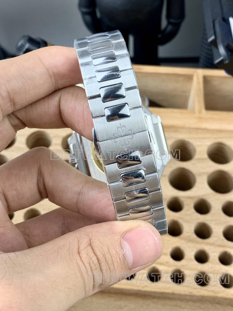 Patek Philippe1:1replica watch PPF FactoryCubitusgreen dial45MMsteel bracelet model 5821braceletlive photos