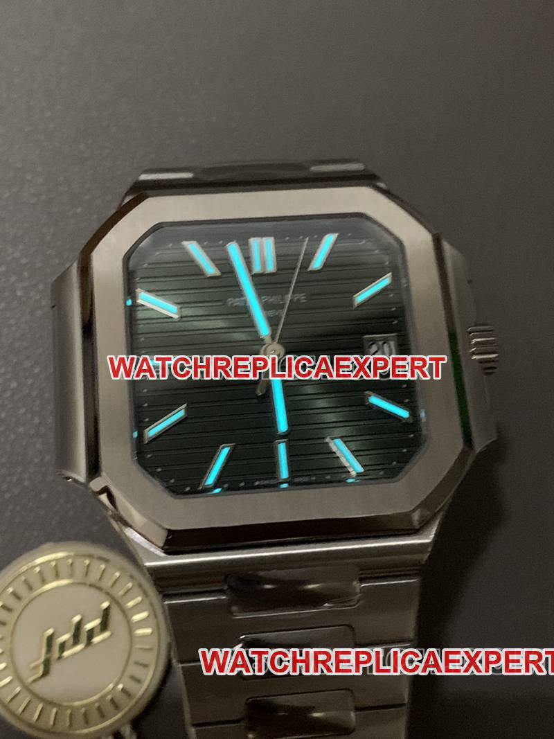 Patek Philippe1:1replica watch PPF FactoryCubitusgreen dial45MMsteel bracelet model 5821lumelive photos