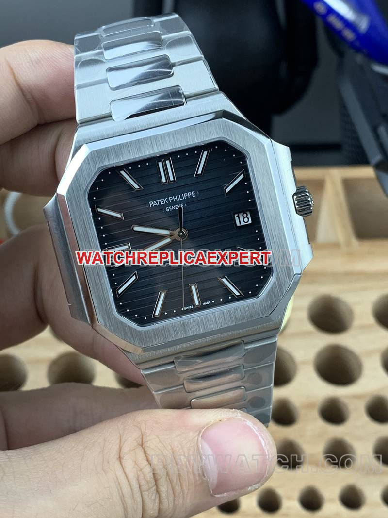 Patek Philippe watch PPF FactoryCubitusblack dial45MMsteel bracelet model 5821front live photo