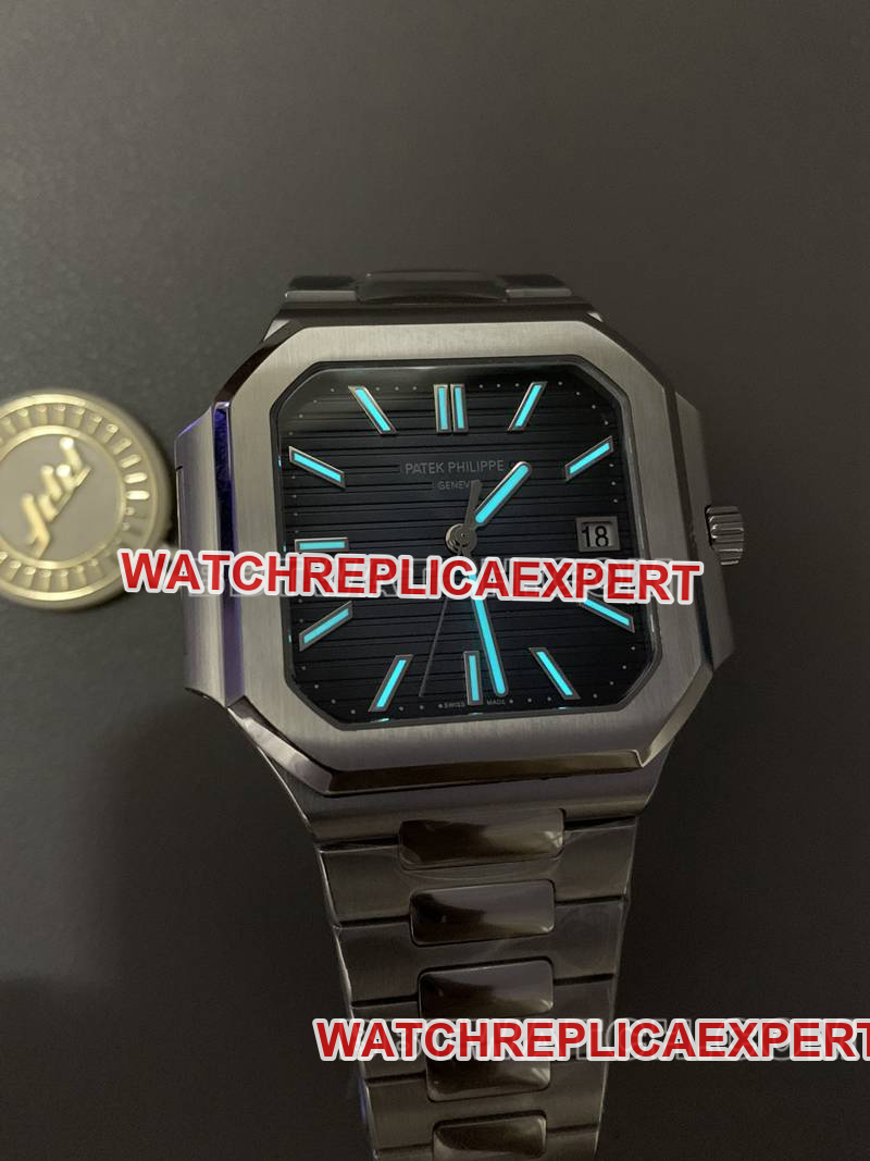 Patek Philippe watch PPF FactoryCubitusblack dial45MMsteel bracelet model 5821lumelive photos