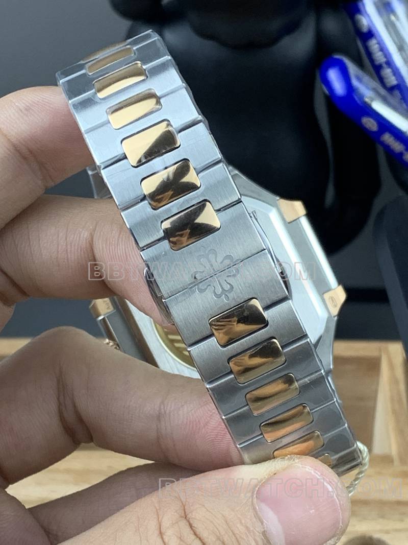 Patek Philippe collectible watch PPF FactoryCubitusblue dial45MM gold steel bracelet model 5821braceletlive photos