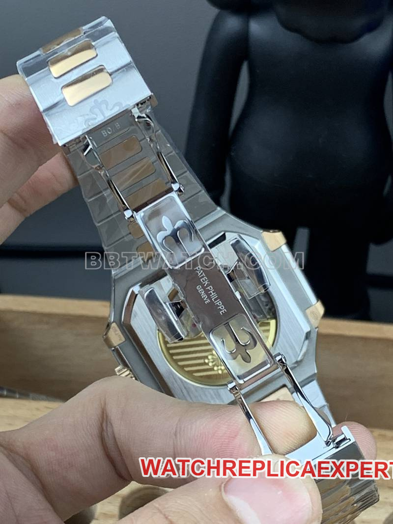 Patek Philippe collectible watch PPF FactoryCubitusblue dial45MM gold steel bracelet model 5821clasplive photos