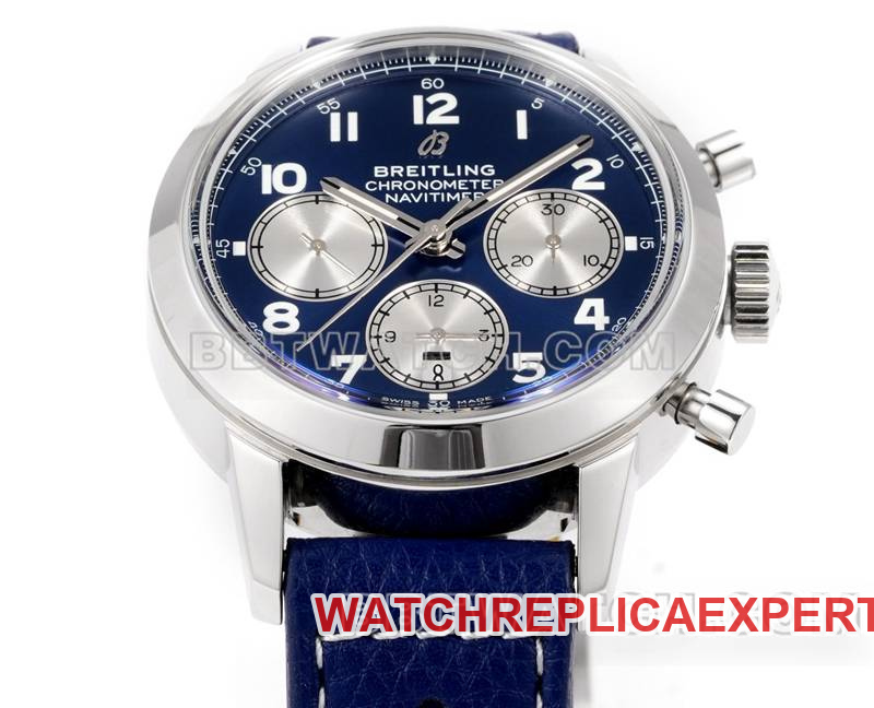 Breitling collectible watch BLS factory Yueyang blue dial41mmchronograph7750movementleather strap model front live photo