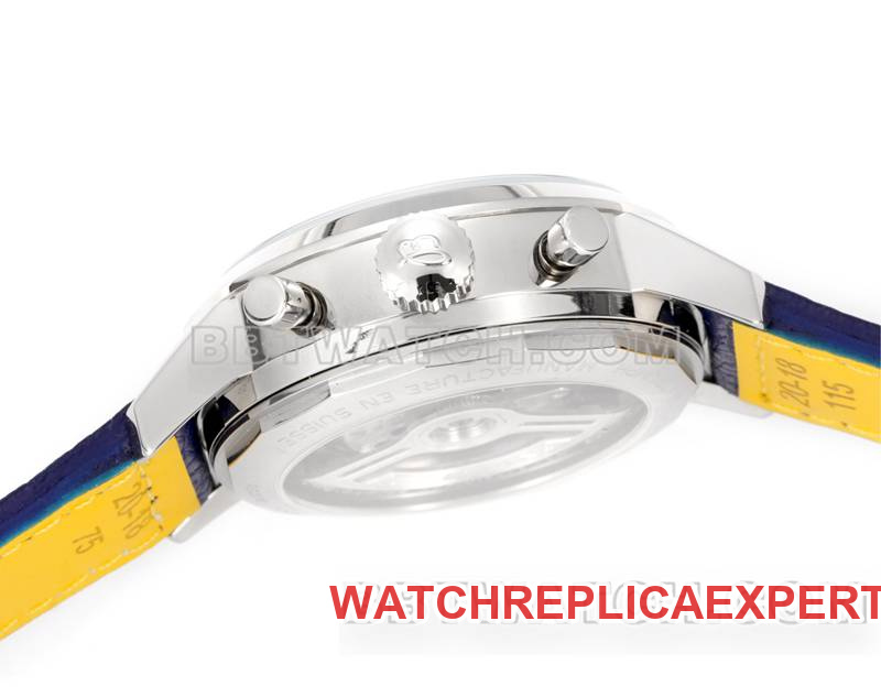 Breitling collectible watch BLS factory Yueyang blue dial41mmchronograph7750movementleather strap model side live photo
