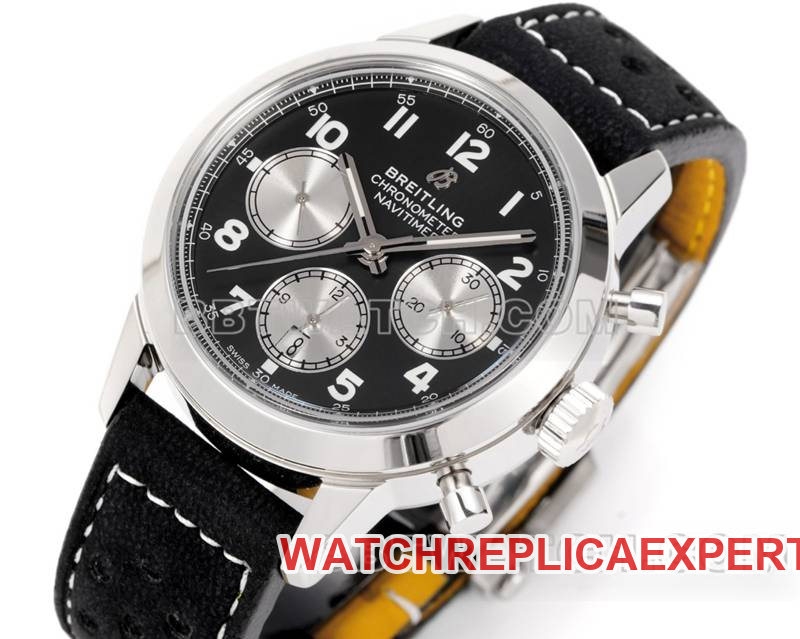 Breitlingtop-tier watch BLS factory Yueyang black dial41mmchronograph7750movementleather strap model front live photo