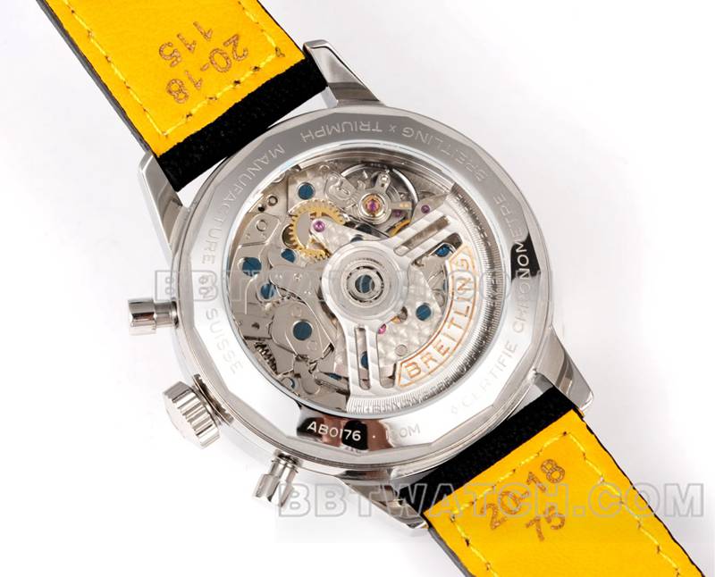 Breitlingtop-tier watch BLS factory Yueyang black dial41mmchronograph7750movementleather strap caseback live photo