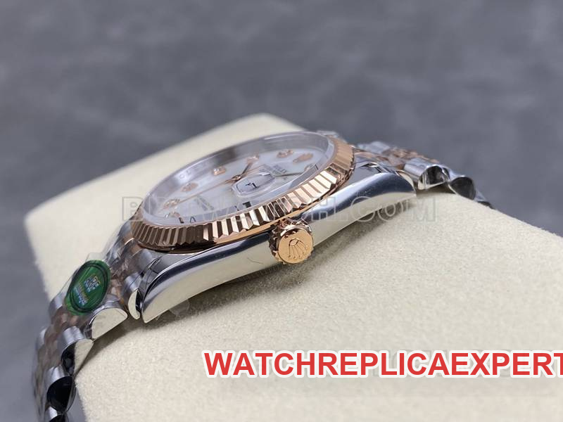 Rolextop-tier watch ARF FactoryDatejust mother-of-pearl disc 36mm rose goldsteel bracelet model side live photo