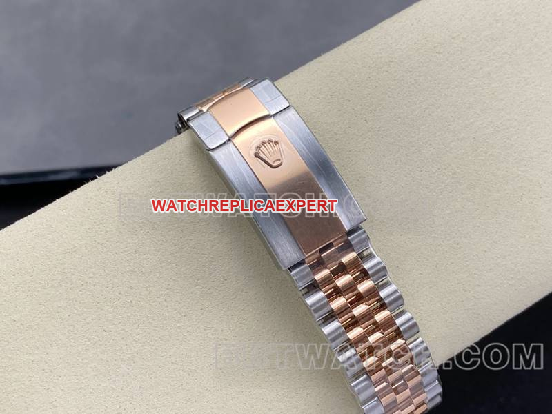 Rolex collectible watch ARF FactoryDatejust gray dial Roman numerals 36mm rose goldsteel bracelet bracelet live photos