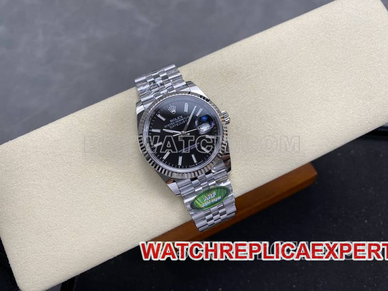 Rolextop-tier watch ARF FactoryDatejustblack dial36mmsteel bracelet front live photo