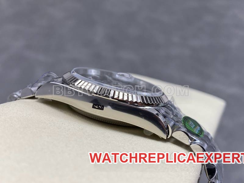Rolextop-tier watch ARF FactoryDatejustblack dial36mmsteel bracelet model side live photo