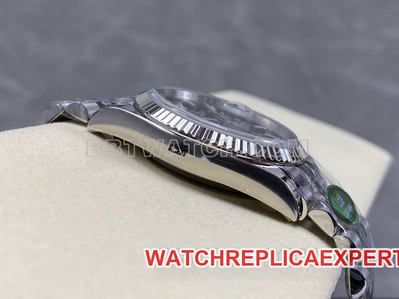 Rolex collectible watch ARF FactoryDatejustgreen dial36mm steel bracelet model side live photo