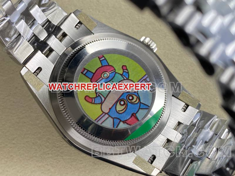 Rolex1:1replica watch ARF FactoryDatejust mother-of-pearl disc 36mm steel bracelet caseback live photo