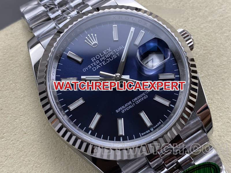 Rolex watch ARF FactoryDatejustblue dial36mmsteel bracelet front live photo