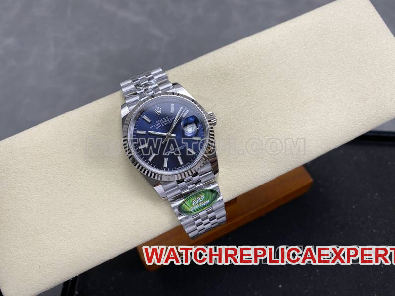 Rolex watch ARF FactoryDatejustblue dial36mmsteel bracelet front live photo