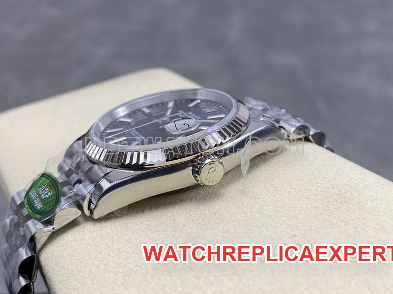 Rolex watch ARF FactoryDatejustblue dial36mmsteel bracelet model side