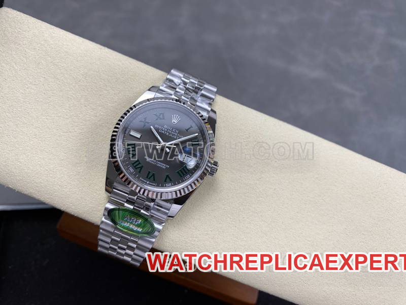 Rolex collectible watch ARF FactoryDatejust gray dial Roman numerals 36mm steel bracelet model front live photo