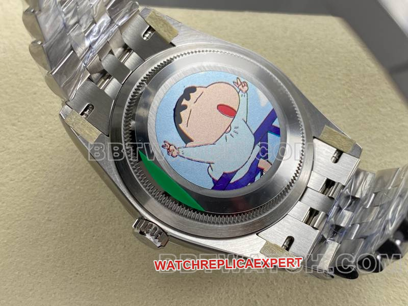 Rolextop-tier watch ARF FactoryDatejustgreen dial aperture 36mm steel bracelet caseback live photo
