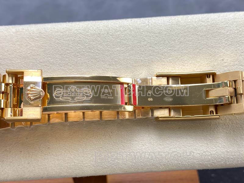 Rolex1:1replica watch ARF FactoryGMT-Master tiger eye stone GMTyellow goldsteel bracelet clasplive photos