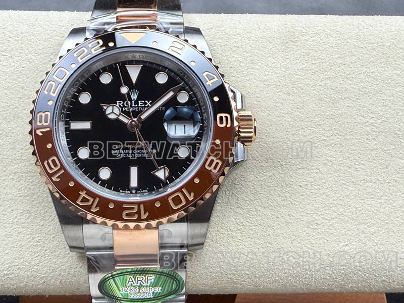 Rolex Watch ARF FactoryGMT-MasterGMT Sarsaparilla Circle 3285movementfront live photo