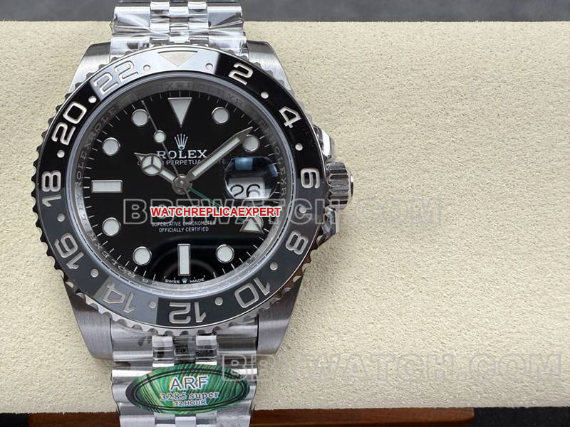 Rolex collectible watch ARF FactoryGMT-MasterGMT black and gray circle 3285movementfront live photo