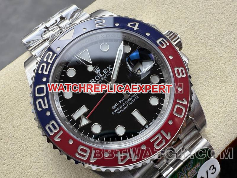 Rolex1:1replica watchARF FactoryGMT-MasterGMTPepsi bezel3285movementfront live photo